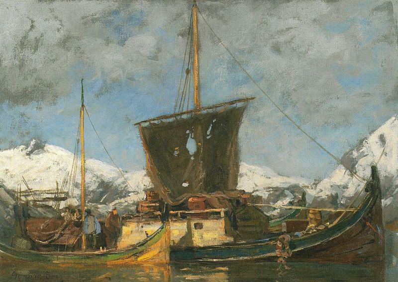 Gunnar Berg Sjekter ved Nordlandskysten Germany oil painting art